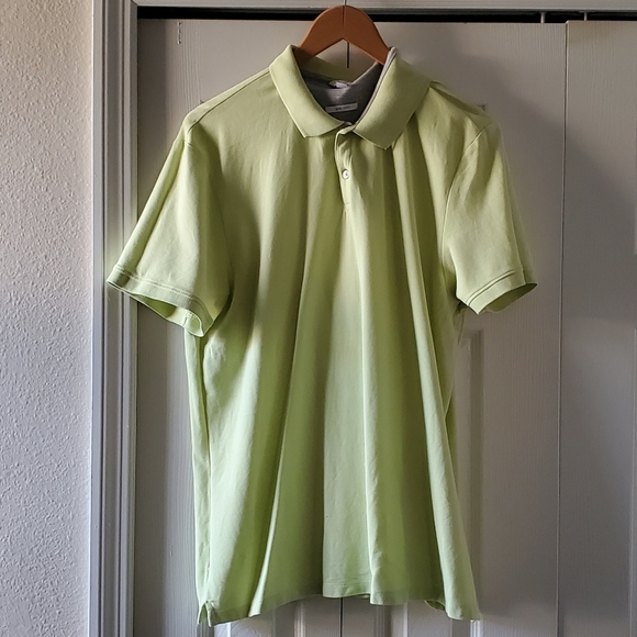 Calvin Klein mens lime green polo shirt - Picture 3 of 4